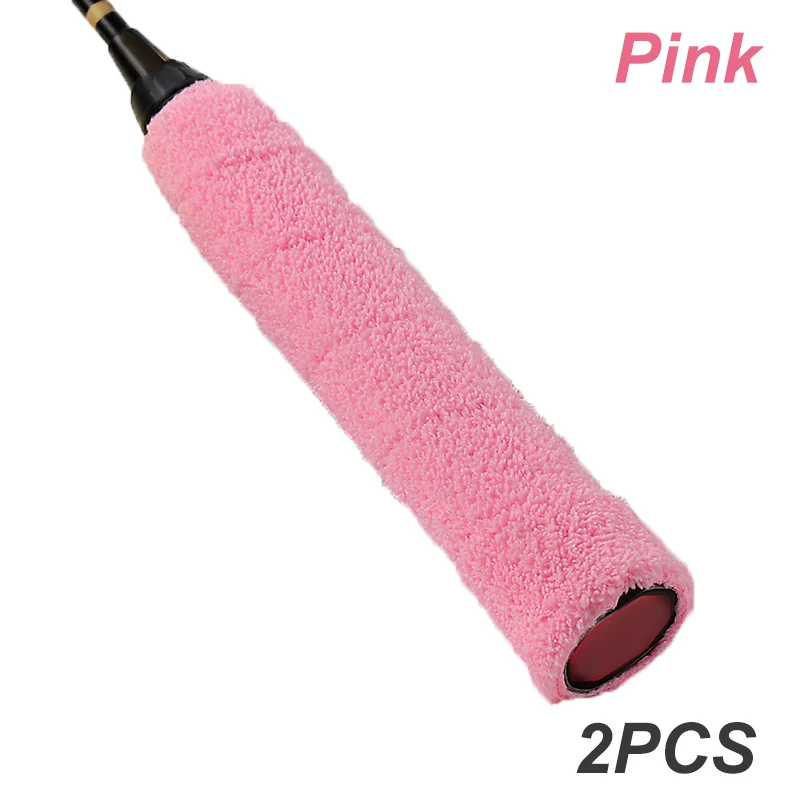 2PCS Badminton Racket Thickened Towel Grips Super Absorbent Anti-slip Cotton Towel Grip Wraps for Tennis Badminton Bike Handle: SKY BLUE