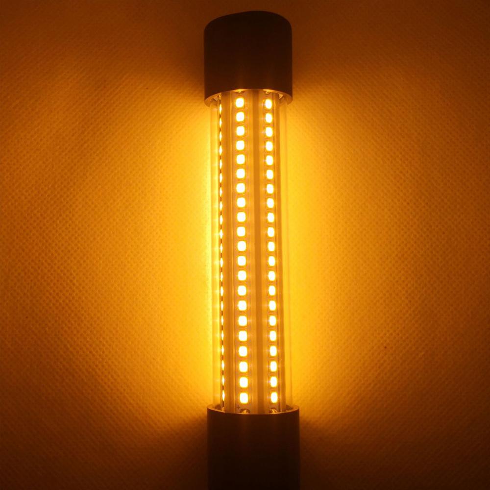 Luz LED sumergible para pesca, buscador de peces bajo el agua, lámpara con bombilla de 1200LM, cable de 5M, accesorios para herramientas de pesca: Amarillo