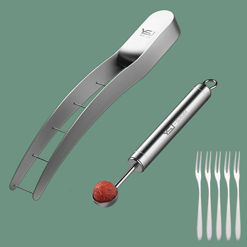 Watermelon dicing artifact stainless steel 304 melon dicing divider fancy watermelon cutting artifact: C