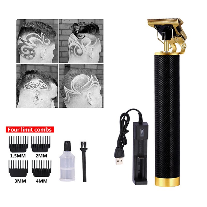 T9 Hair Clipper Electric Hair Trimmer 0mm Baldheaded Cutter Beard Shaving Precision Finishing Hair Cutting Machine: 3