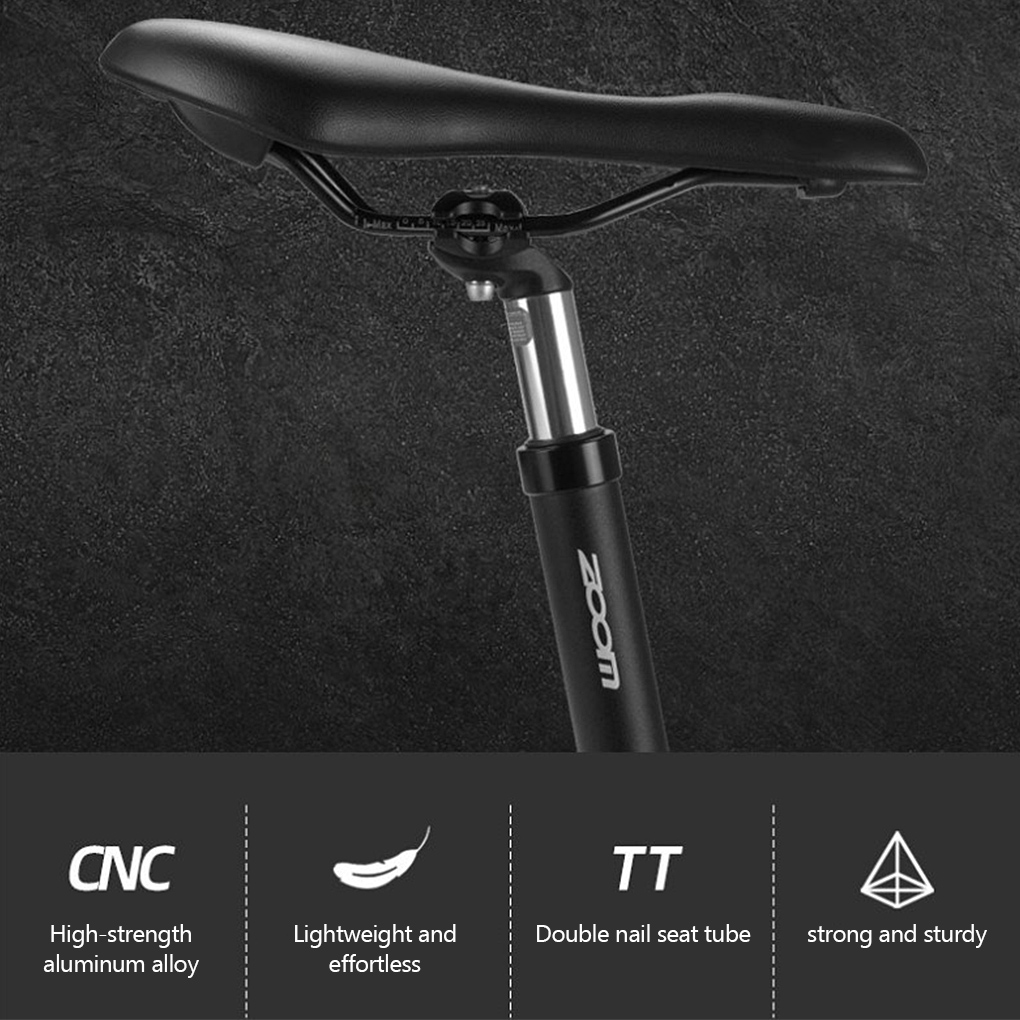 Bike Suspension Seatpost Frosted Bike Saddle Tube Shock Absorb Metal Saddle Post Aluminum Alloy Bicycle Replacement Parts