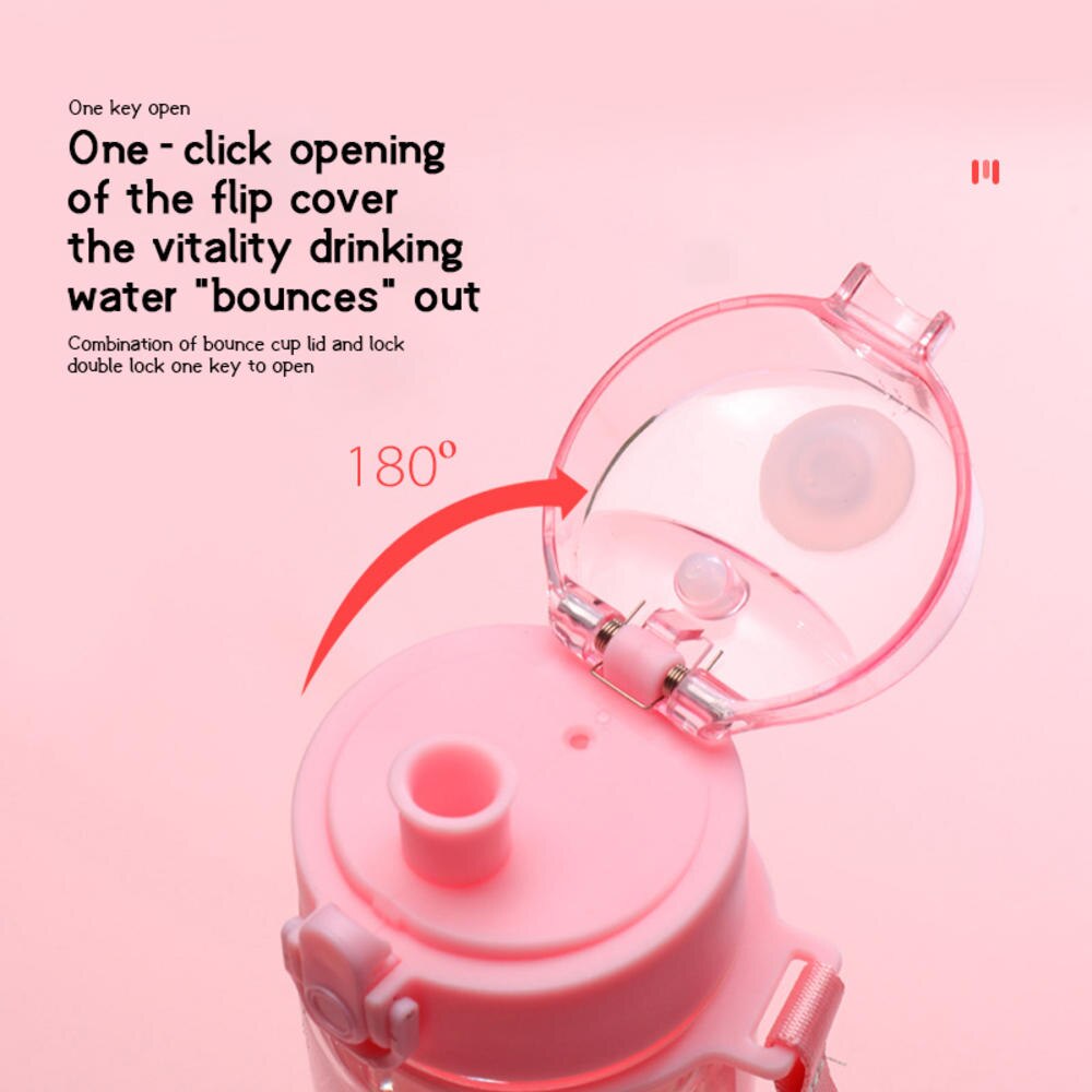 Summer 500ml Water Bottle Flower Portable Leak-proof Pink Bule Outdoor Bicycle Sports Drinking Cup Plastic for Girls