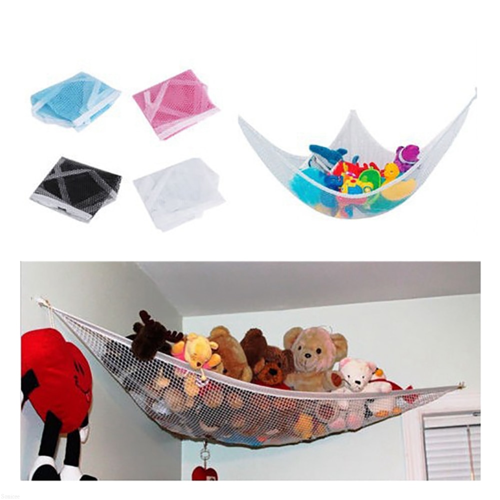 Grote Speelgoed Hangmat Mesh Kids Slaapkamer Opslag Kinderkamer Teddybeer Net Kind Organizer Gevulde Handdoeken Nette Zachte Opslag Organizer