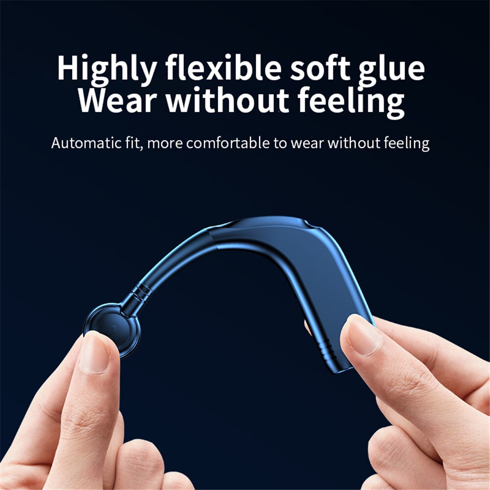 Enkele Oorhaak Lange Standy Capaciteit Headset Bluetooth 5.2 Draadloze Hoofdtelefoon Business Sport Muziek Oortelefoon Met Microfoon