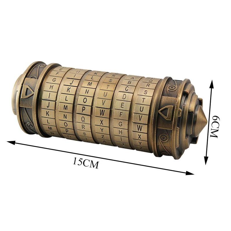 Leonardo Da Vinci Code Speelgoed Metalen Cryptex Sloten Bruiloft Valentijnsdag Wachtwoord Brief Kamer Dag Rekwisieten Escape E9Y8