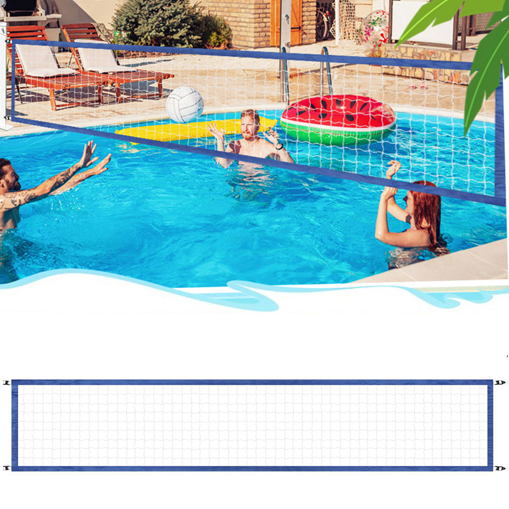 15ftx3ft Folding Training Net with Carrying Bag Portable Volleyball Net Adjustable Pool Water Volleyball Net for Summer Party
