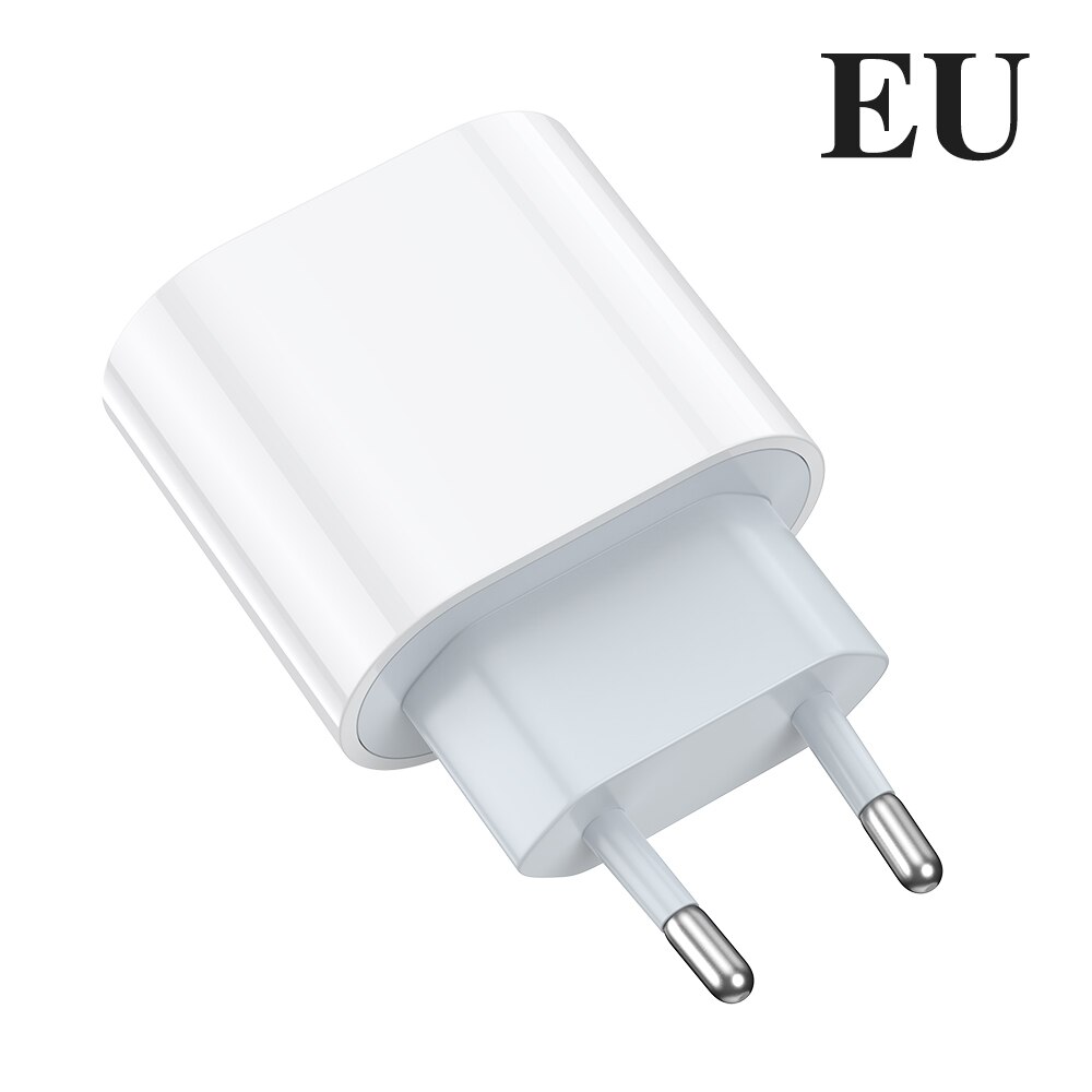 PD 20W USB-C Power Adapter Charger US EU UK Plug Quick Charge 4.0 3.0 Fast Charger For iPhone 12 Mini 11 Pro Max Xs X XR Xiaomi: EU