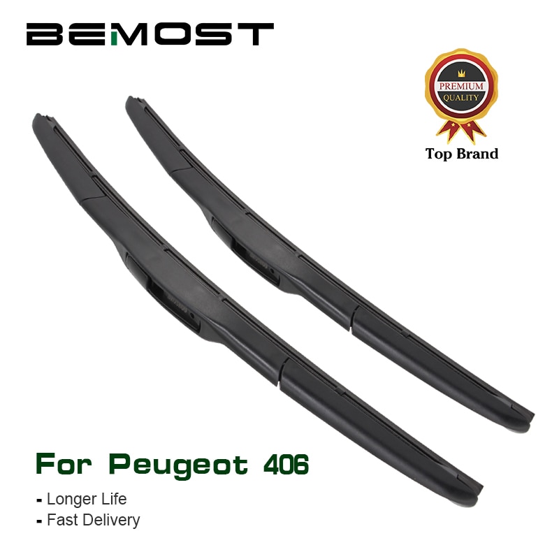 BEMOST Car Wiper Blades For Peugeot 406 Wagon/Coupe/Sedan ,1995 1996 1997 1998 1999 2000 2001 2002 2003 2004 Fit U Hook Arm