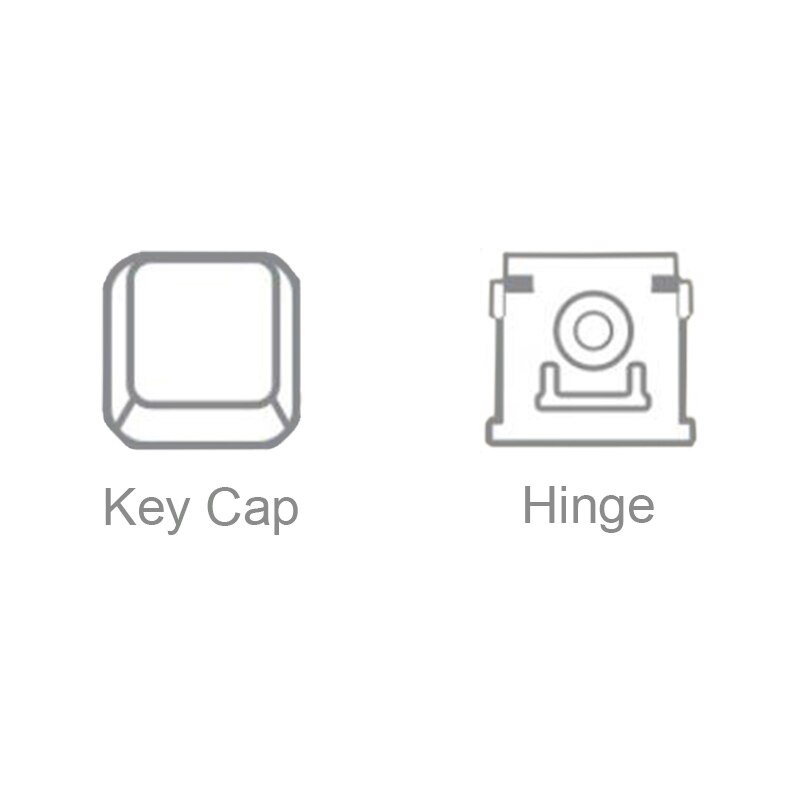 Vervanging Keycap Key Cap &amp; Schaar Clip &amp; Scharnier Voor Universele Acer Hp Asus Lenovo Apple: 1 Key Cap And Hinge
