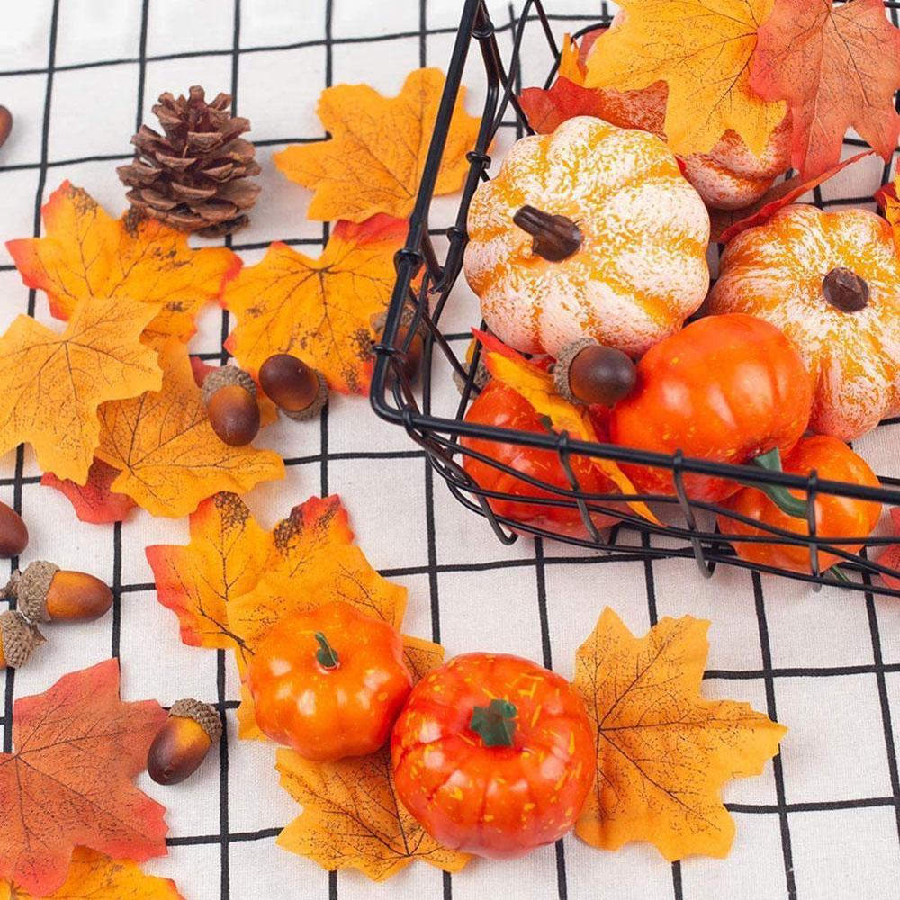 1PC 5.5cm Mini Foam Pumpkin Halloween Decoration Small Crafts DIY Festival Home Decor Halloween Simulation Party Supplies M7B3