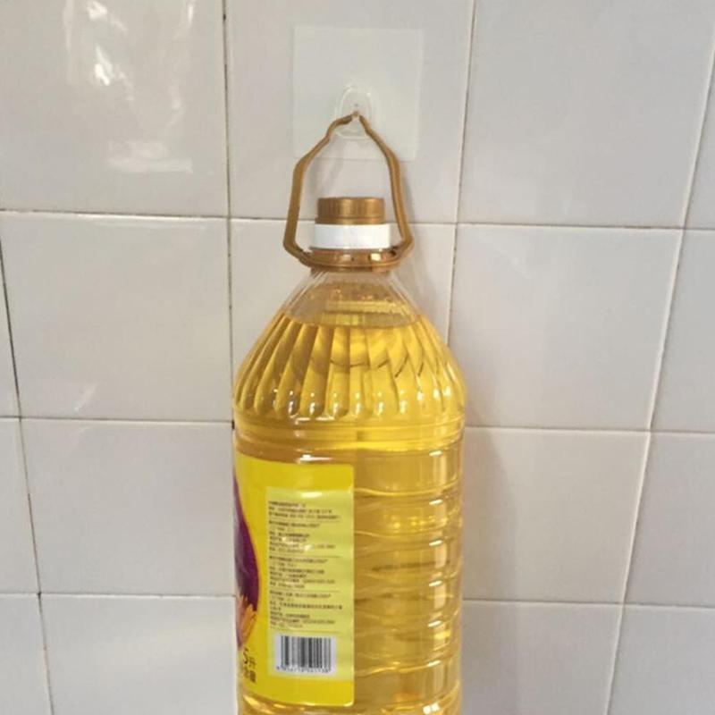 Crochets de suspension muraux transparents réutilisables, sans trace, antidérapants, sans couture, stockage obligatoire, 5/10 pièces