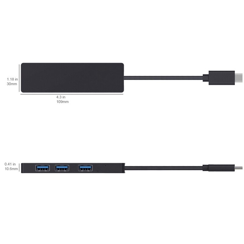 HYD-9101T Usb 3.0 4-Port Hub Docking Station Is Geschikt Voor Alle Usb C Apparaten. Ondersteuning: Windows Me/2000/Xp/Vista/Nt/7/8
