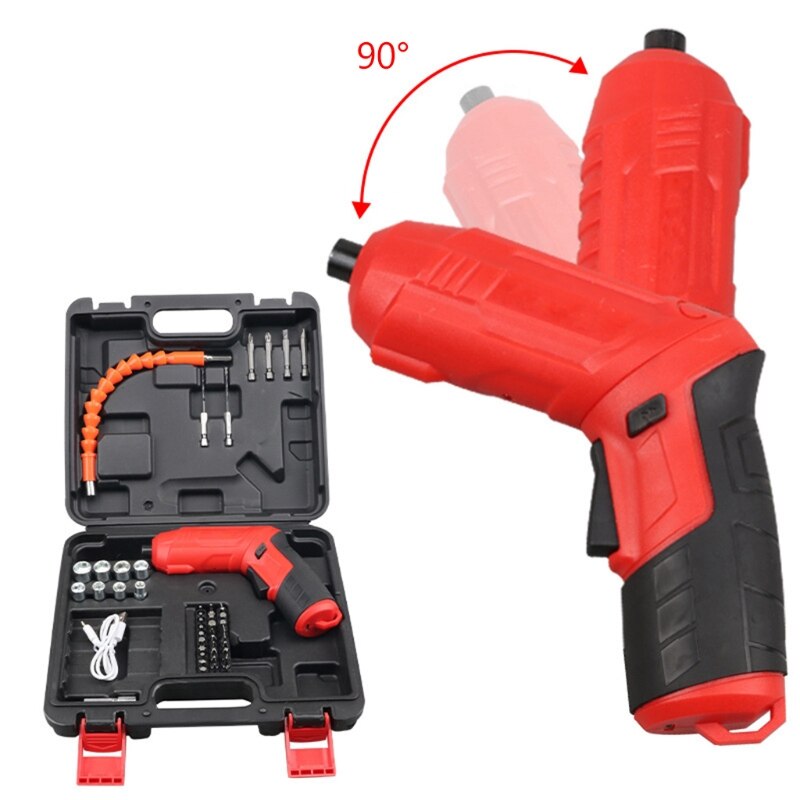 47 Pcs Mini 4V Electric Screwdriver Battery Operated Cordless Screw Driver Drill