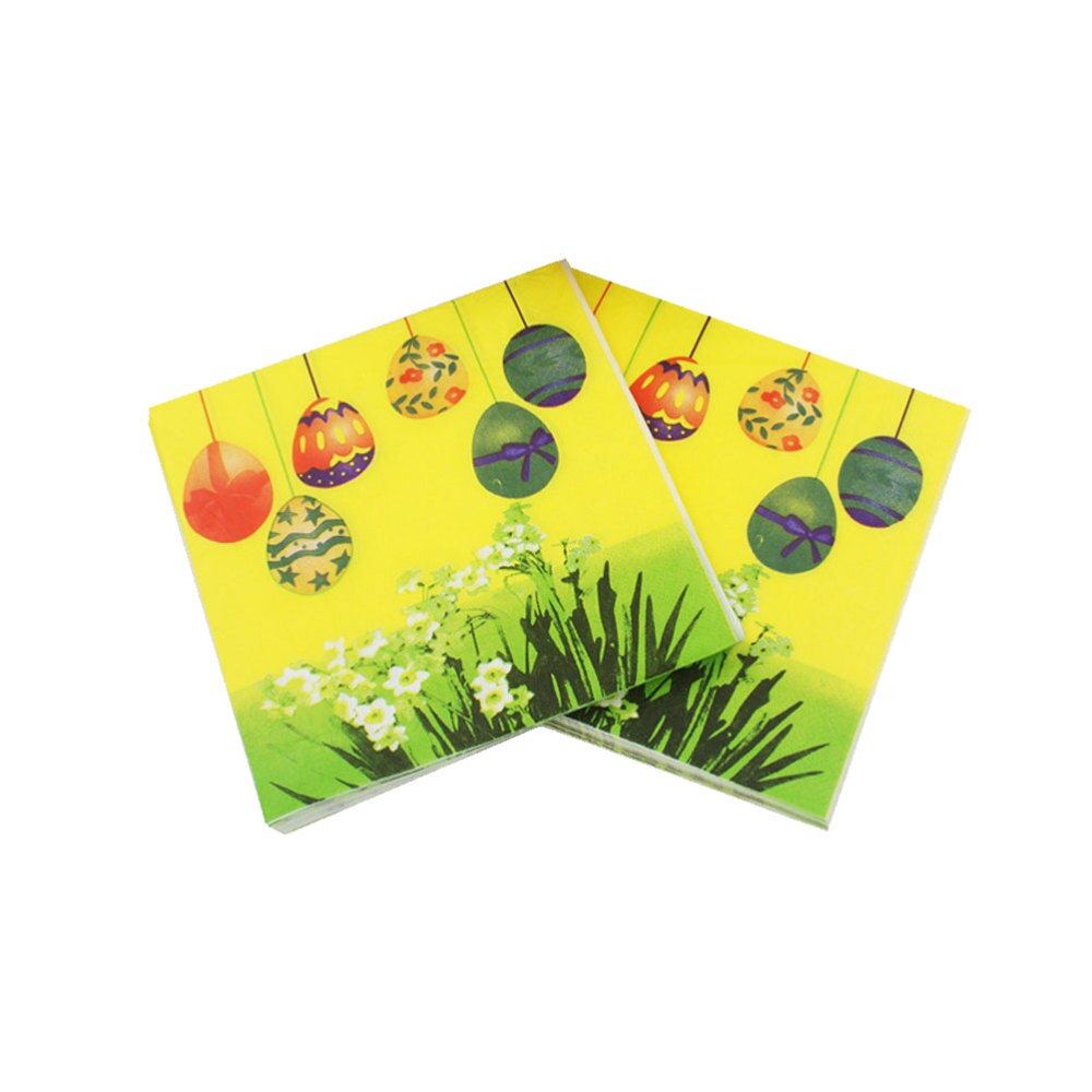 40Pcs Pasen Thema Gedrukt Servetten Unieke Papieren Handdoek Tissues Interessante Servet Voor Party Banket Dagelijks Gebruik