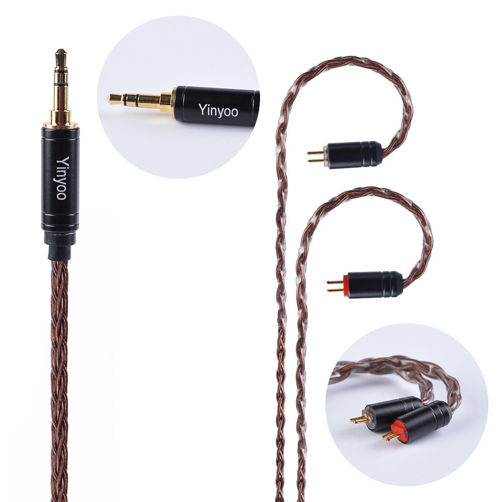 Yinyoo 8 Ader Silber Überzogene Kabel MMCX/2Stift Stecker 4,4/3,5/2,5mm Ausgeglichen Kabel Für v80 ZS10 wie10 ZST ES4 wie06 C10 C16