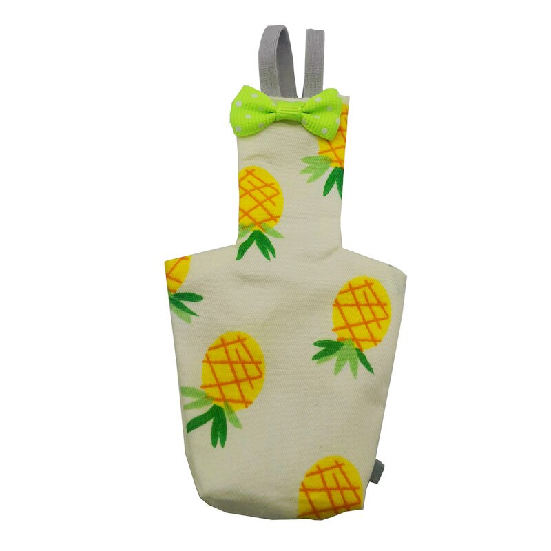 Parrot Luier Met Bowtie Leuke Kleurrijke Fruit Bloemen Valkparkiet Duiven Kleine Medium Huisdier Vogels Vlucht Pak Kleding Pet Supply: pineapple  S