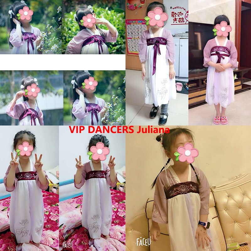 Girls Hanfu Children Traditional Ancient Chinese Festival Outfit Folk Dress Kids Tang Fairy Dress Chinese Dance Costumes SL1001