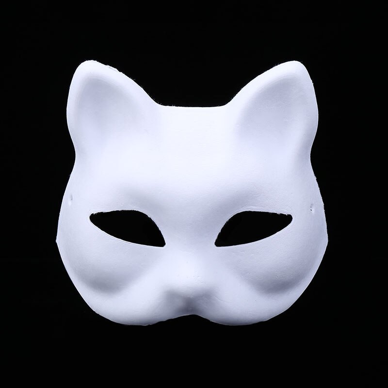 10 stk kat ræv umalet blank hvid maske kvinder dame piger venetiansk fest diy pulp masker jul påske