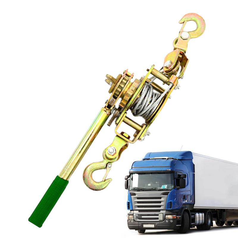 Cable Ratchet Tensioner Rope Tensioner Heavy Duty Ratcheting Lifting Pulley System Wire Ratchet Tensioner with Reinforced Gears