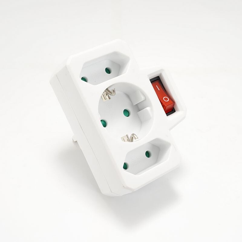 EU Standard Conversion Socket ON/OFF Switch 16A 250V France German Style Plug 1 to 2/1 to 3 Way Wireless Extended Socket CE: Type 4