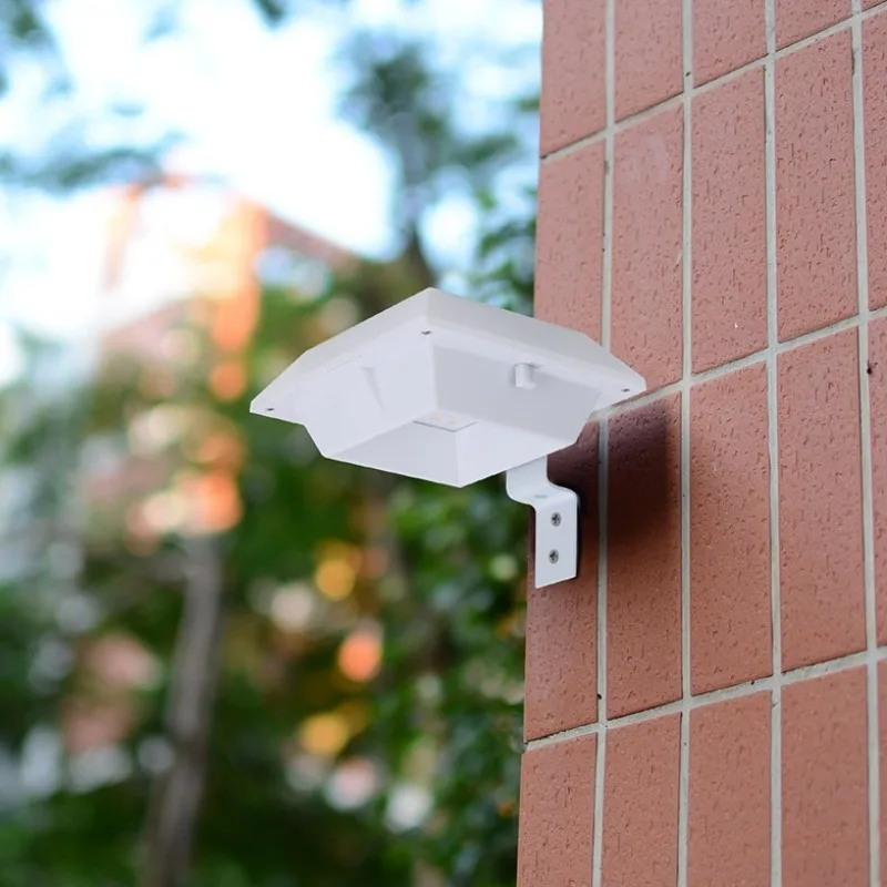 Outdoor LED Solar Street Light Security Flood Light, Waterproof White / Warm 12 LEDs Auto On/Off Dusk to Dawn, for Patio, Door