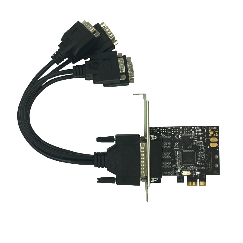 Multi-I/O PCI Express Card PCIE to 4 Serial Port Card RS232 Desktop Computer Expansion Card DB9 Pin COM Port Multi-user Card