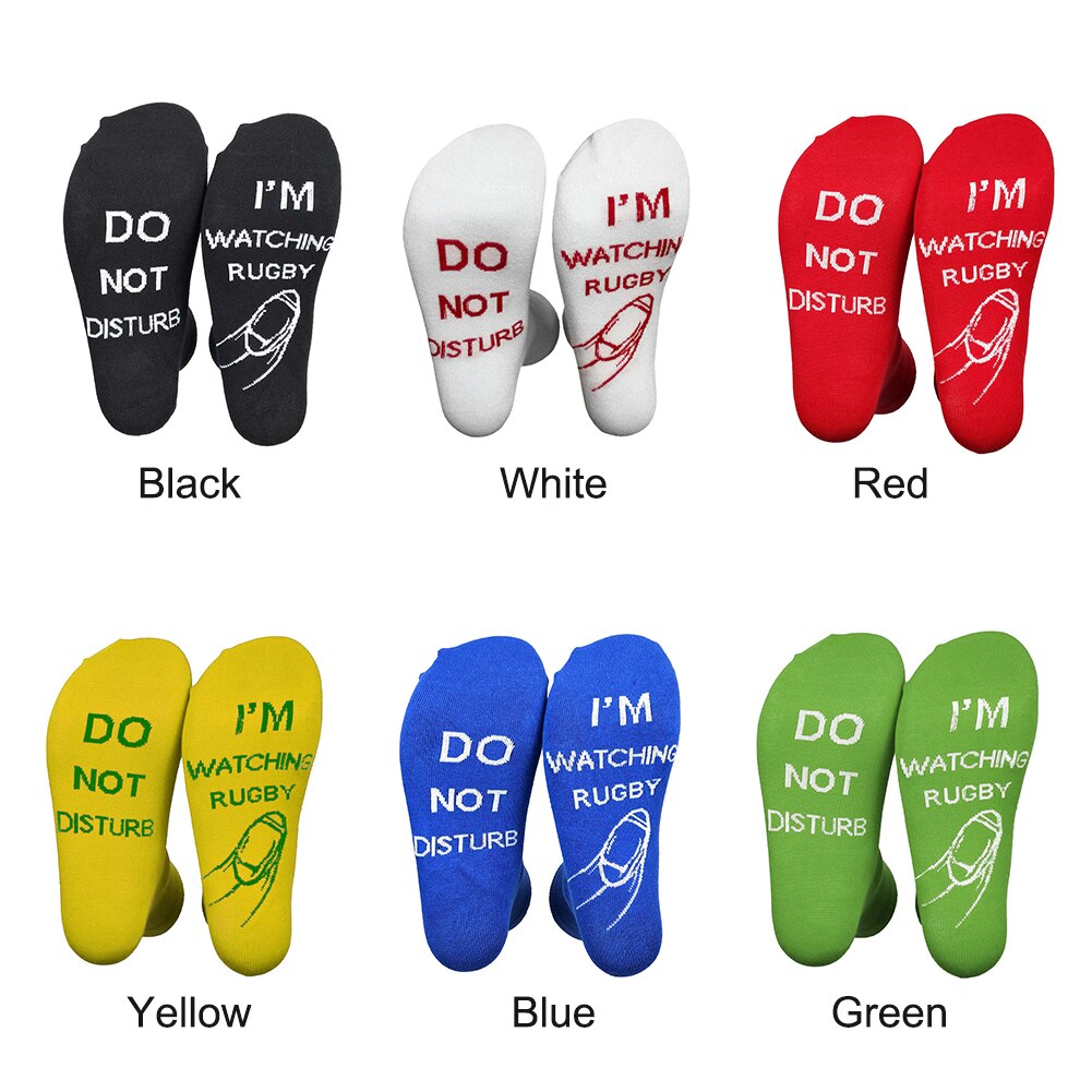 Femmes hommes ne pas déranger je regarde Rugby drôle quotidien porter mi-mollet nouveauté chaussettes confortable doux lettre imprimé