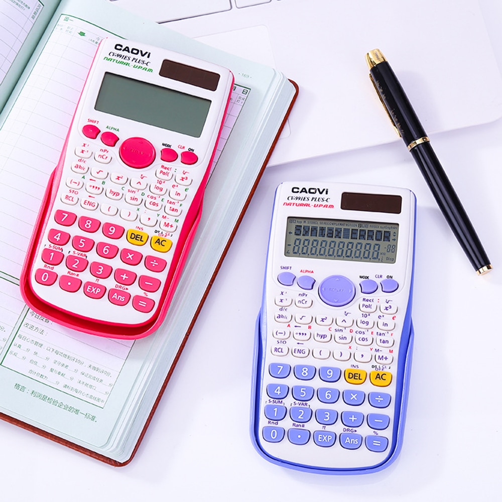 Portable Scientific Calculator Multifunction Counting Tool with Button Battery for Student School Office Stationery Supplies