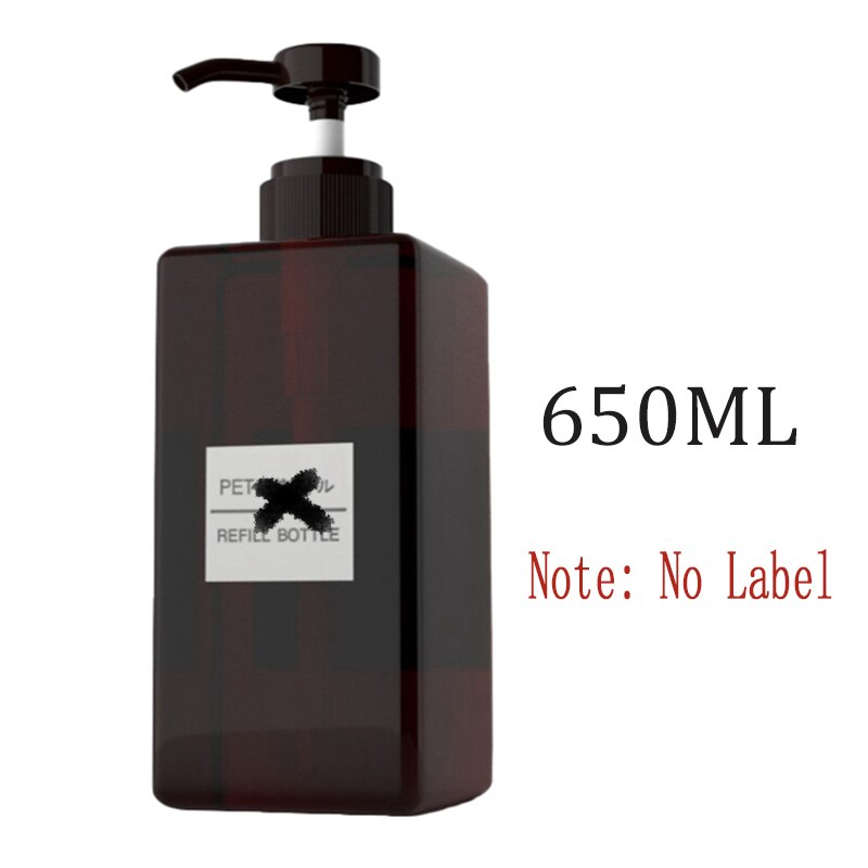 Bouteille de Gel douche de shampooing presse | 650/450/250ML conditionneur de cheveux, distributeur distributeur de savon de salle de bains, bouteilles de rangement rechargeables: CL