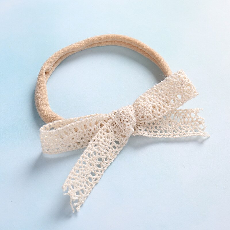 Diadema o pinzas para el pelo de nailon con lazo de encaje Vintage, para Baby Shower: 2