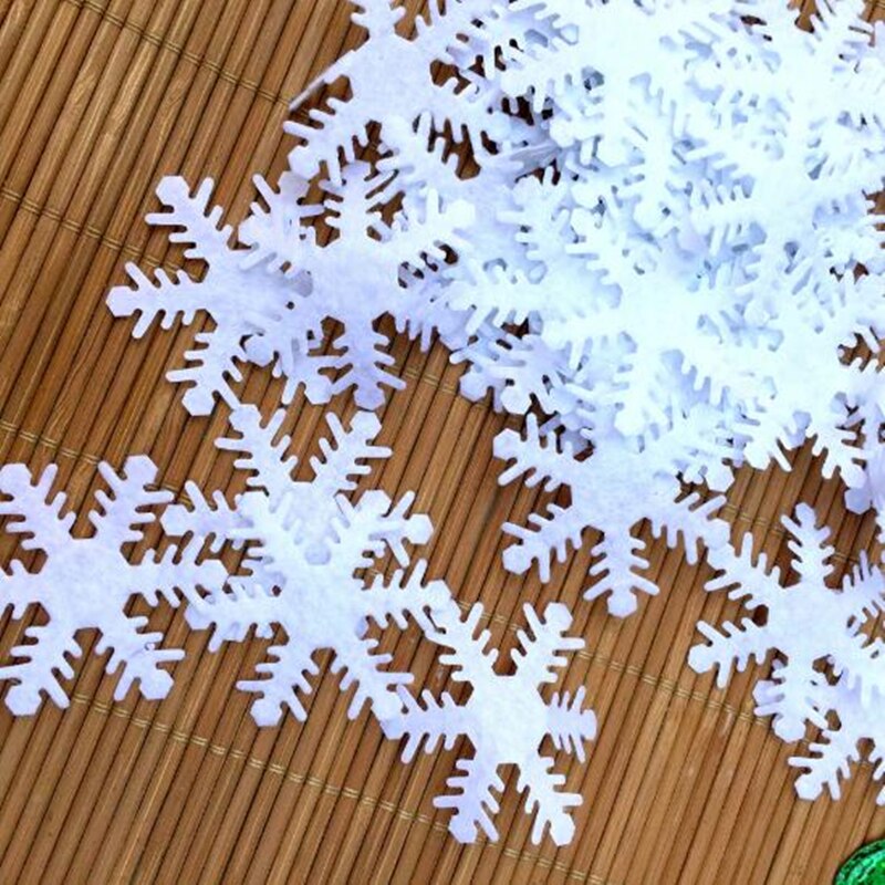 Kunstmatige Sneeuw Bloemen confetti Scatter voor Party Winter Jaar Kerst Cadeau Craft Party baby shower gunst Decor DIY wh