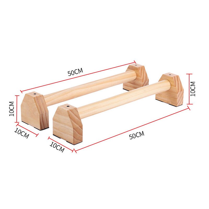 1 paio di fitness spingere-su palestra esercizio di allenamento petto a forma di H in legno calisenico verticale asta parallela doppia asta