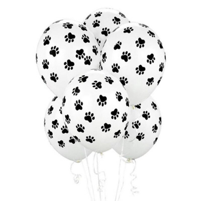 10 stk hundefodaftryk ballon latexkugle bare fodaftryk prik trykt tykkere luftballoner fødselsdagsfest dekorationsforsyninger