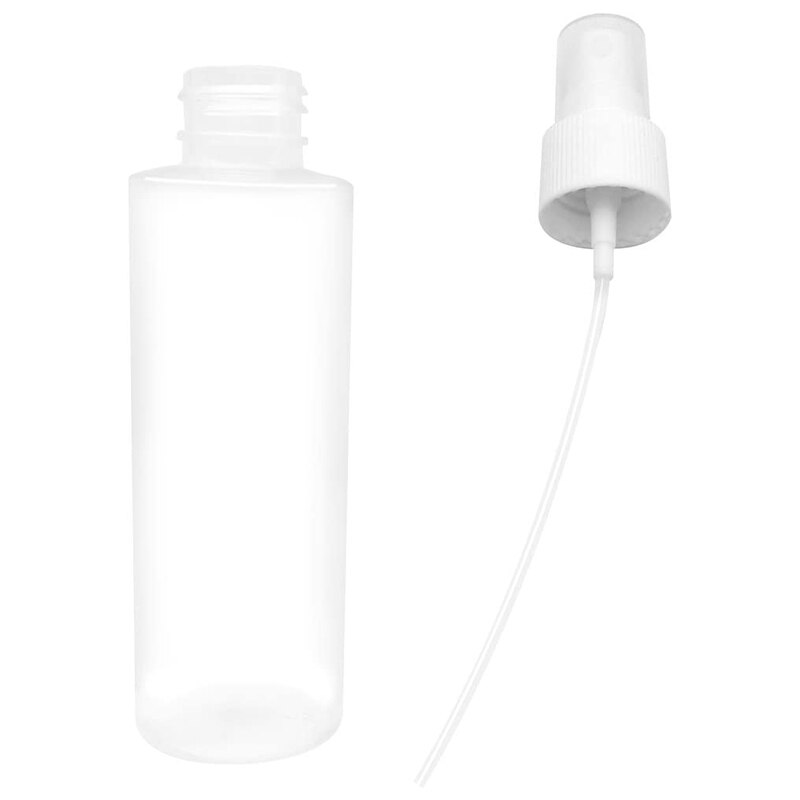 Botella de plástico transparente con pulverizador, botellas rellenables, espray, 60Ml, 12 unidades