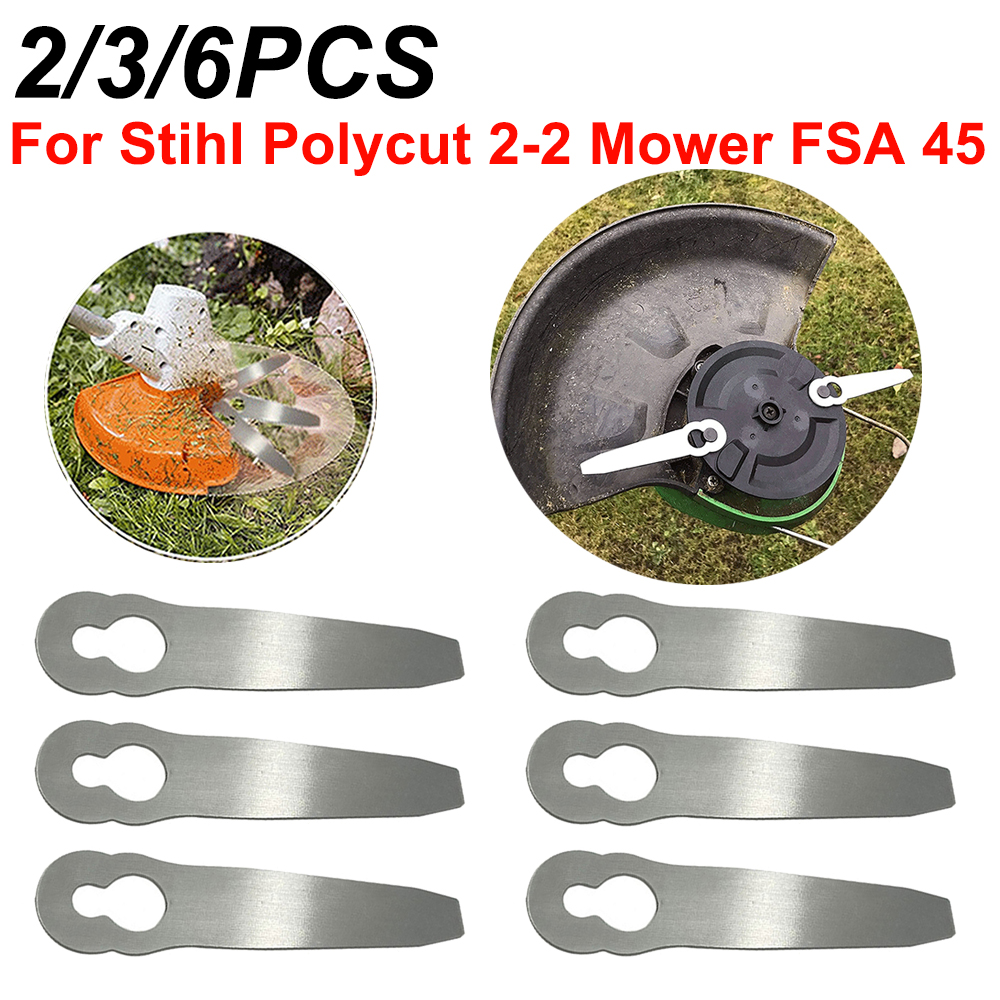 2/3/6 Stuks Draadloze Grasmaaier Messen Voor Stihl Polycut 2-2 Maaier Fsa 45 Roestvrijstalen Grasmaaier Reparatie Accessoires