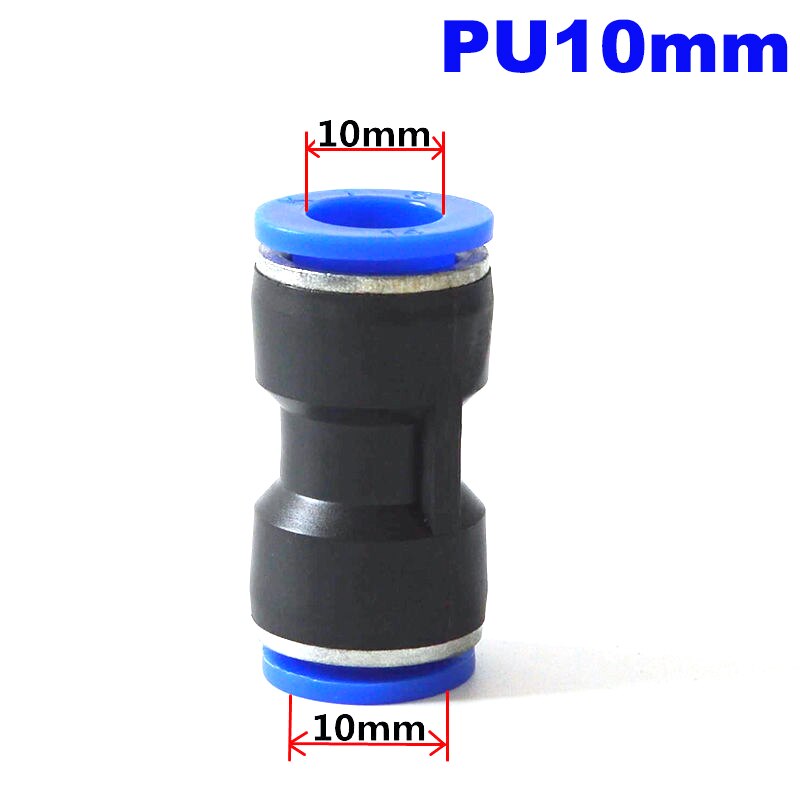 PU4 PU6 PU8 PU10 PU12 PU14 PU16 Pneumatische Montage 8Mm Tot 8Mm, buisleidingen Duw In Snelkoppeling Connector: PU10