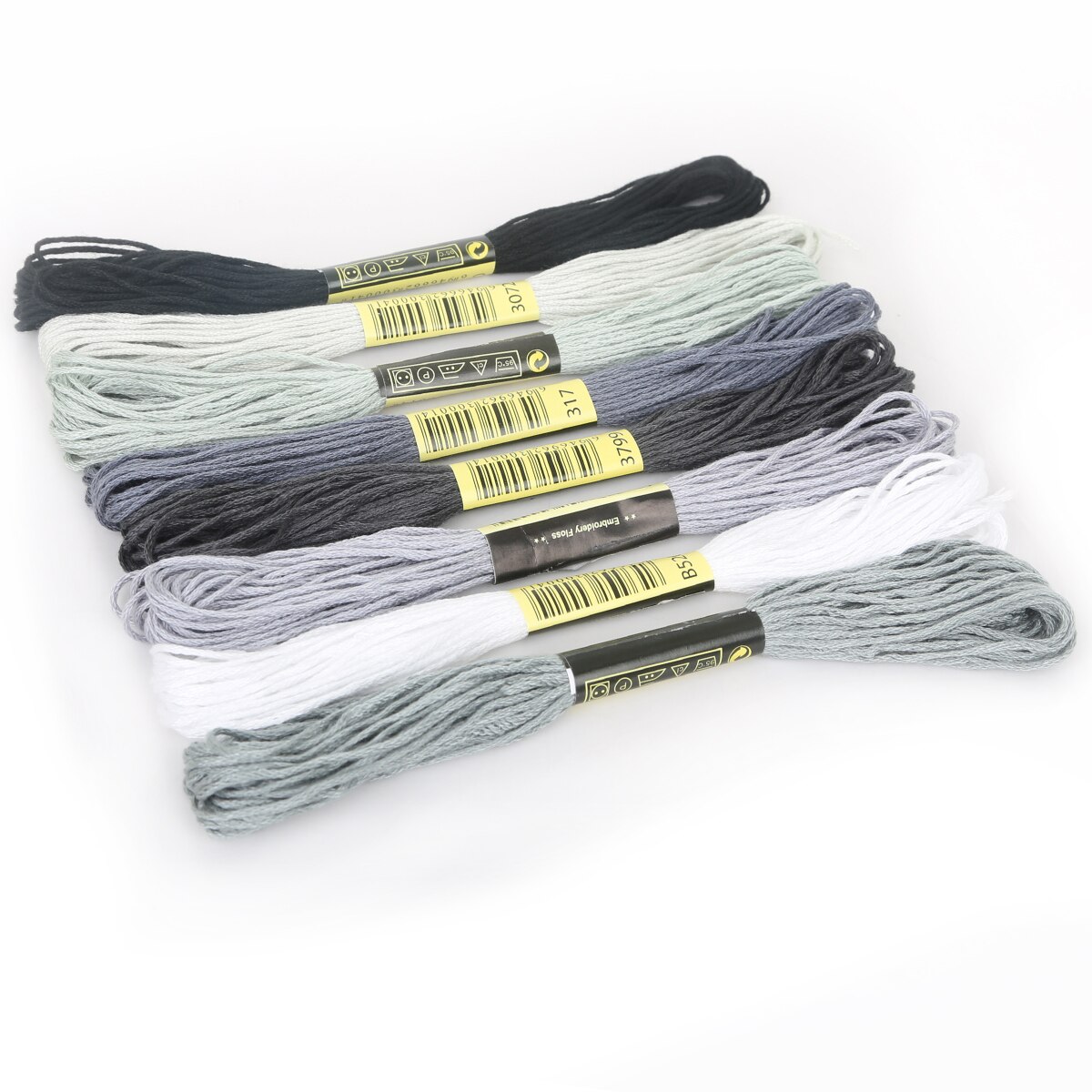 8pcs / bag per small bar 7.5m and Color cross stitch thread DIY clothing sewing supplies and fabrics: Gray