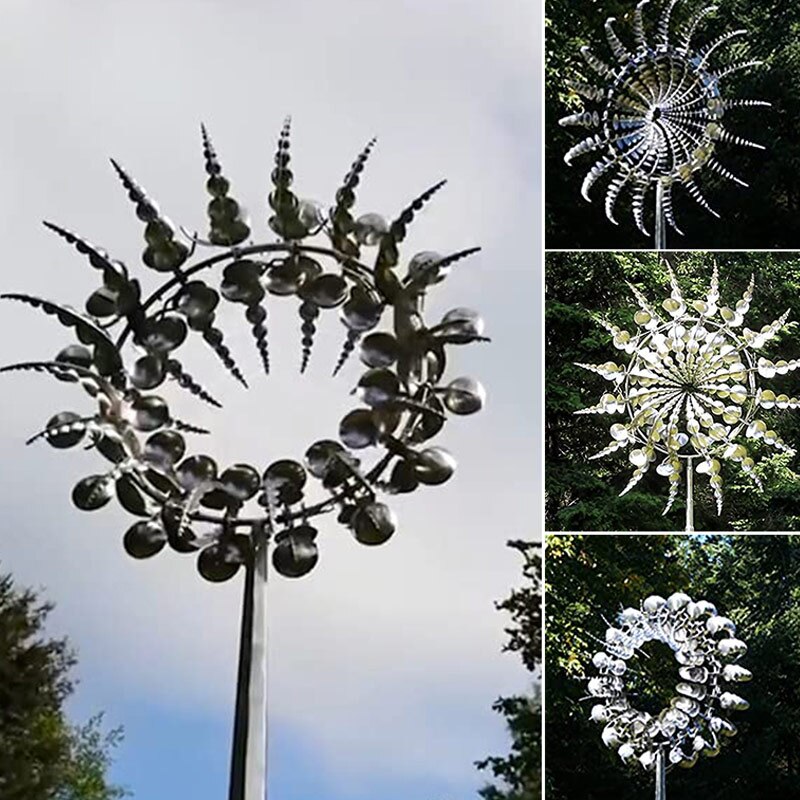 Einzigartige und Magische Metall Windmühle Terrasse Rasen Garten Dekoration 2022 Outdoor Wind Spinner Wind Collector Catcher