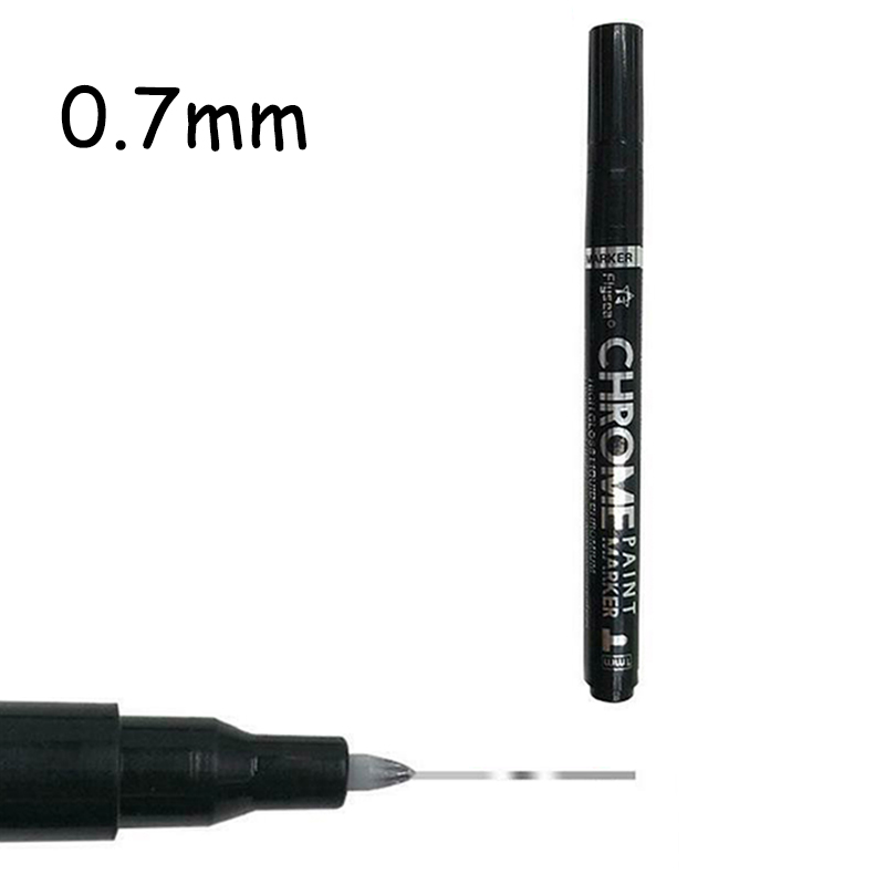 Marqueur de peinture miroir argenté, finition chromée, résistant aux UV, à l&#39;eau métallique, fournitures pour étudiants, stylo artisanal: 0.7mm