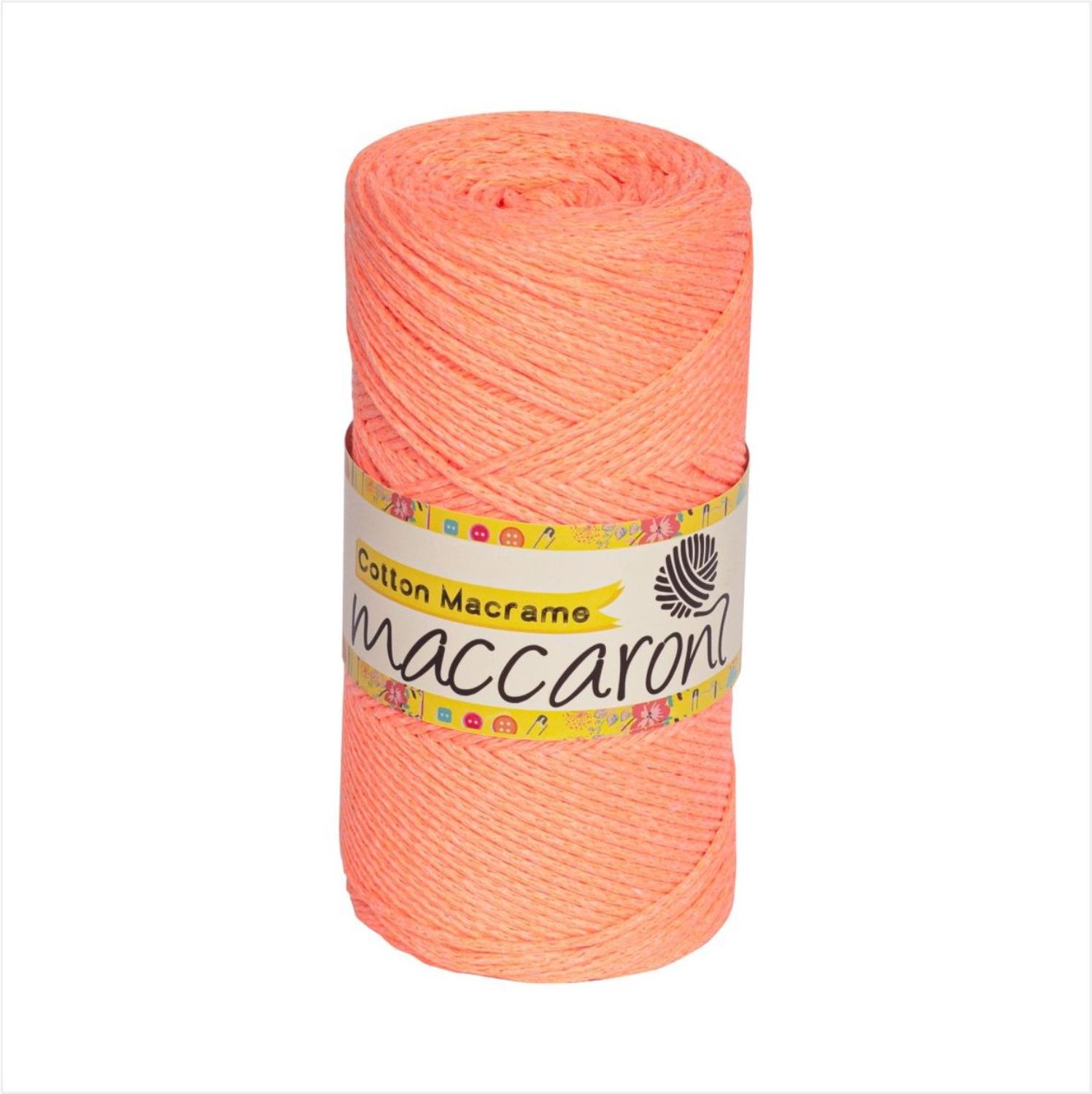 Maccaroni hilo de macramé de algodón de neón 1 mm: Neon Orange