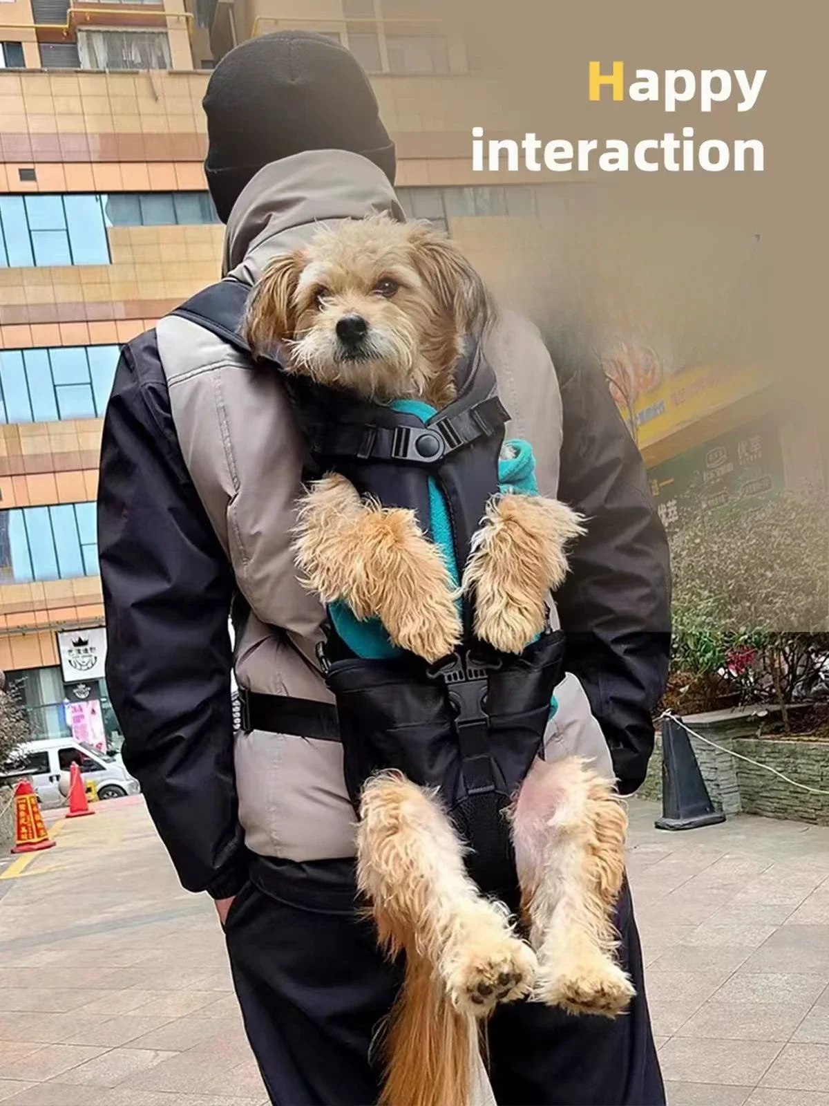 Borsttas voor huisdieren, inwikkelbare rugzak voor grote honden, handig om te dragen bij het uitgaan, nieuw product