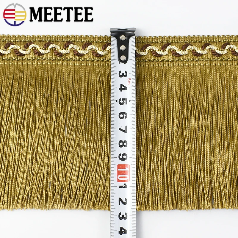 Borlas de costura con flecos para ropa, adornos de encaje, cinta decoditativa de tela, accesorios de vestido DIY, 1 metro, 13cm