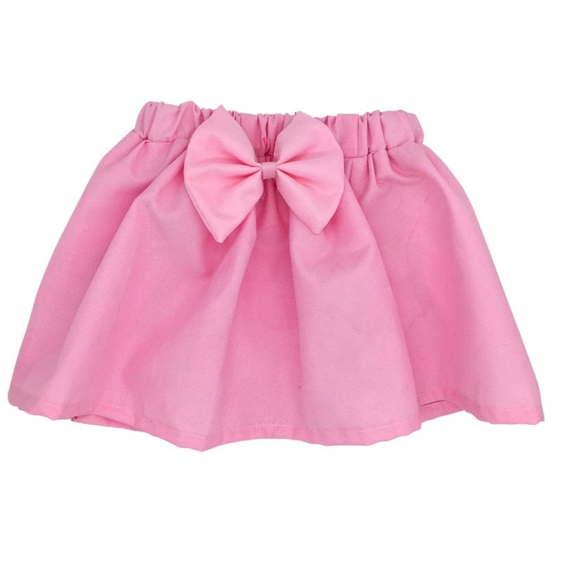 Baby Kid Mini Rok Meisje Leuke Geplooide Pluizige Rok Party Dance Rok Solid Bow Gedrukt Rokken