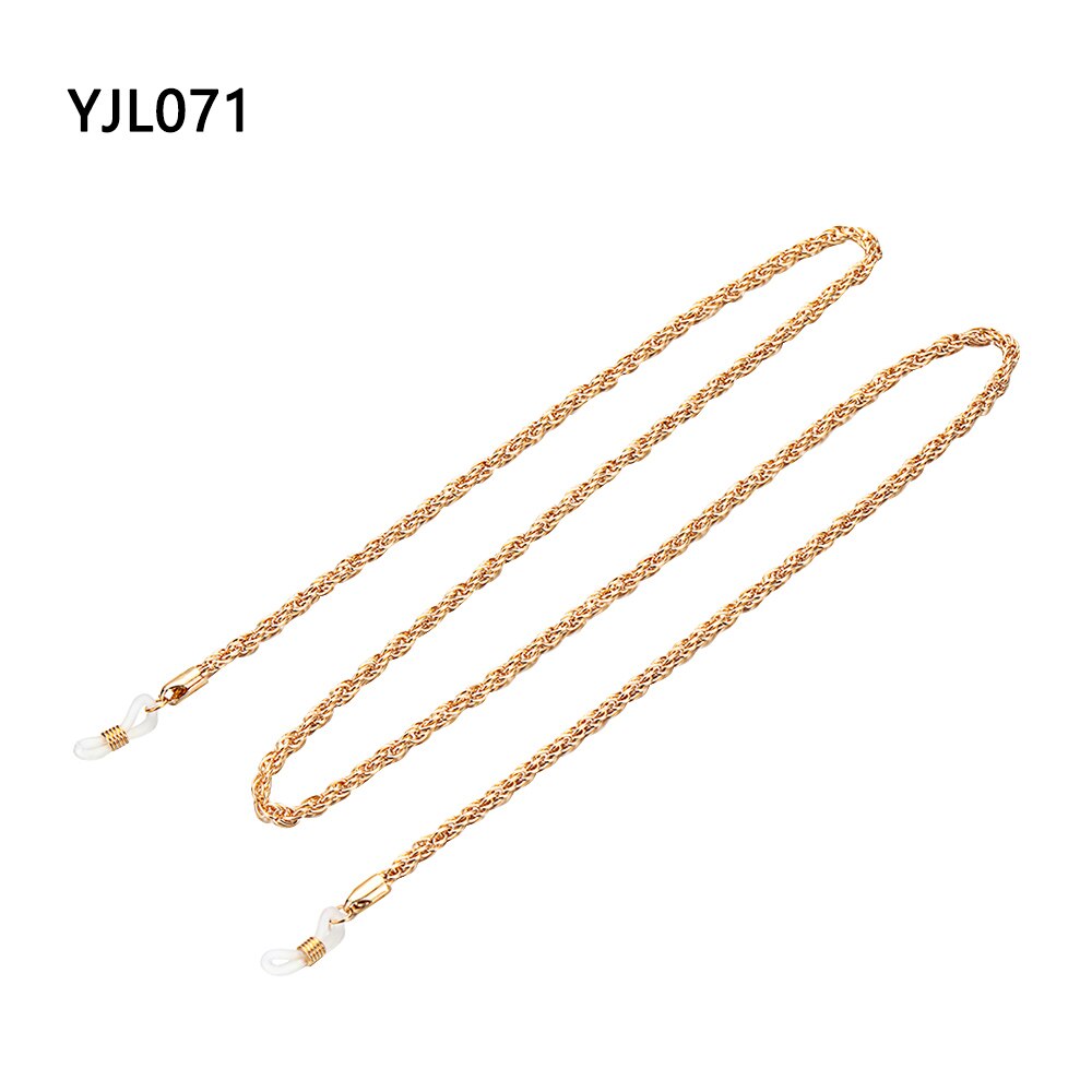 Leesbrilketting voor dames metalen zonnebrilhouder ketting parel kralen brilkettingen brillenhouder: Yjl 071