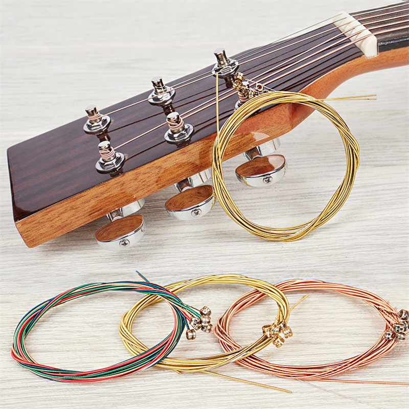 6 stks Zuiver Koper Snaren 1-6 Klassieke Klassieke Gitaar Snaren Staaldraad Klassieke Akoestische Folk Ukelele Gitaar Onderdelen Accessoires