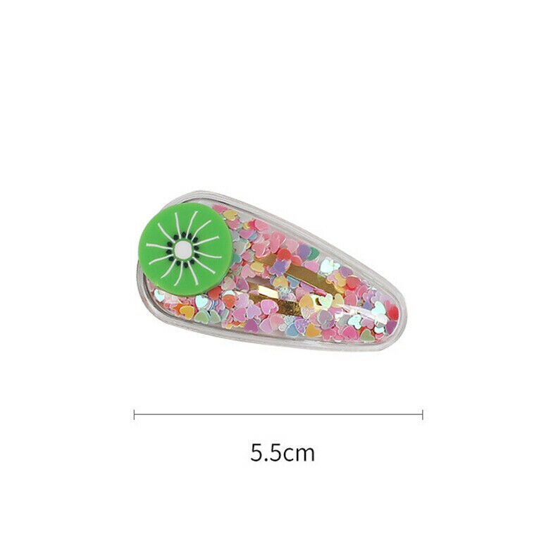 5PCS Cute Toddler Baby Girl Fruit Sequin Hair Clip Snap Barrette Hairpin Women Girls Hair Accessories In