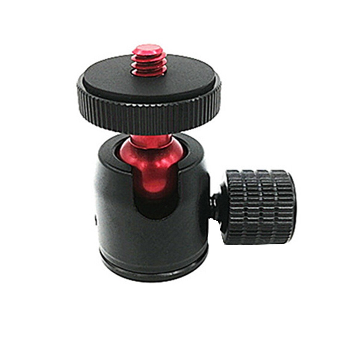 Trépied Mini rotule pivotant 360, bouton de verrouillage à vis 1/4, pour appareil Photo DSLR, monopode, support de lampe Flash, accessoires vidéo et Photo: Rouge