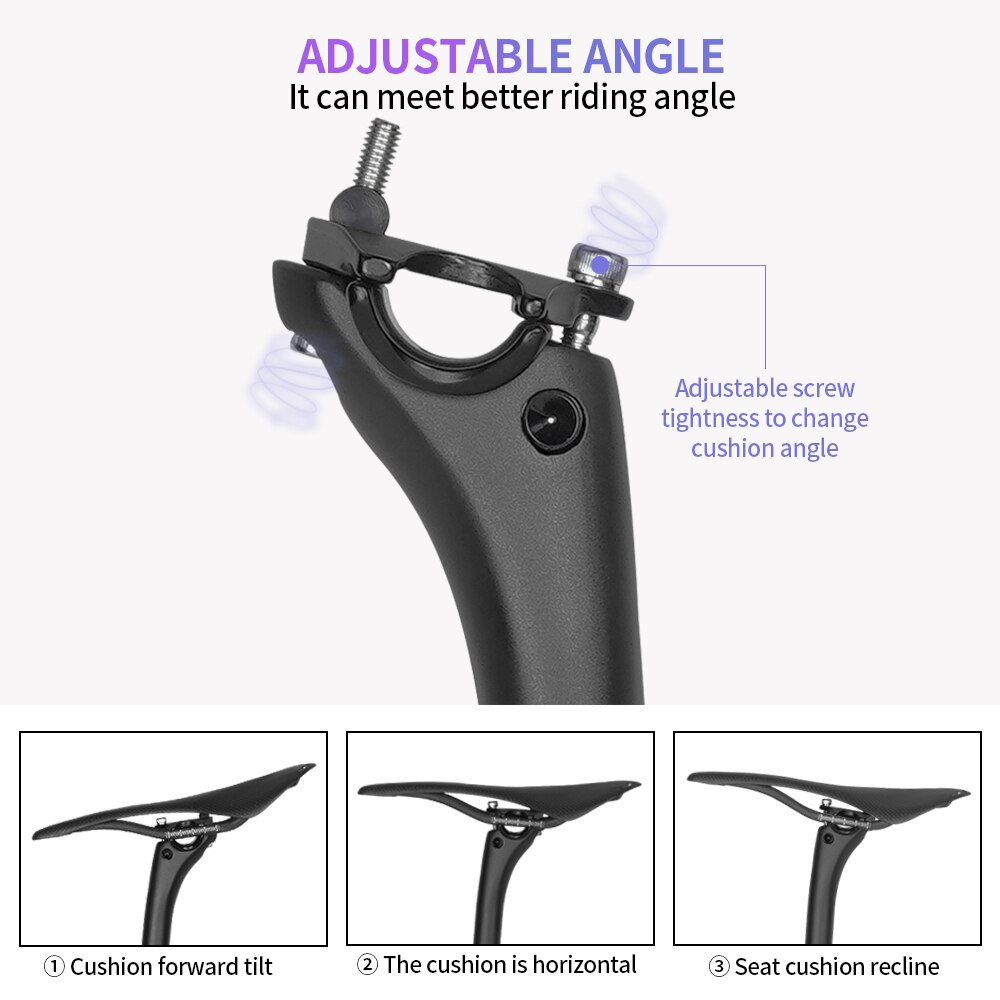 Bike Seatpost Carbon Black Matt Offset 20mm Mtb Bike Canote Carbono 27.2/30.8/31.6 Seat For Bicycle Length 350/400mm