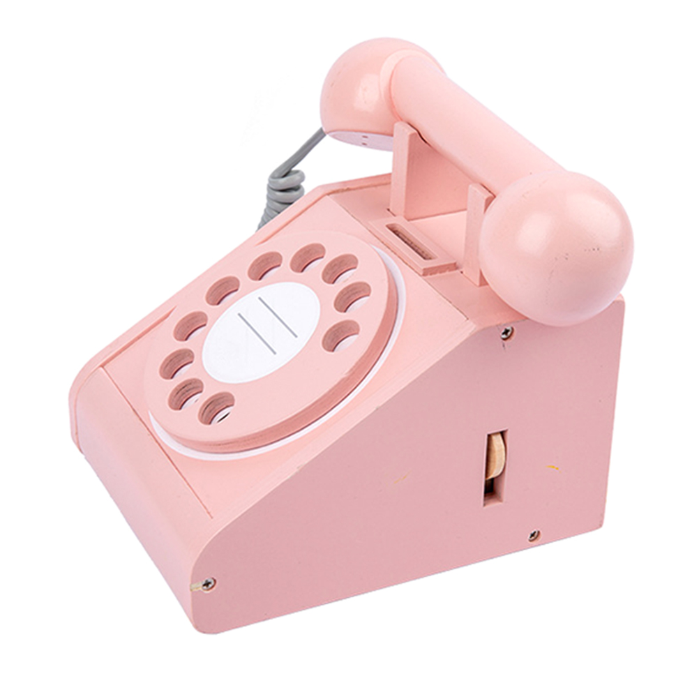 Holztelefon-spielzeug für #39 , spielhaus-partyartikel, interaktion: Default Title