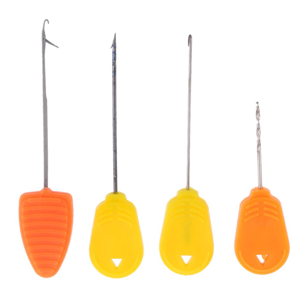 Juego de aguja de carnada para pesca de carpa, accesorios de pesca, 4 Uds.: Default Title
